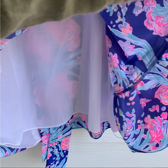 Lilly Pulitzer Floral multicolor Rosie Dress size 6 Long bishop sleeves Lined - Picture 8 of 14